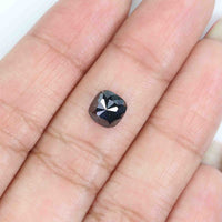 Natural Loose Cushion Black Color Diamond 1.31 CT 6.80 MM Cushion Shape Rose Cut Diamond L7640