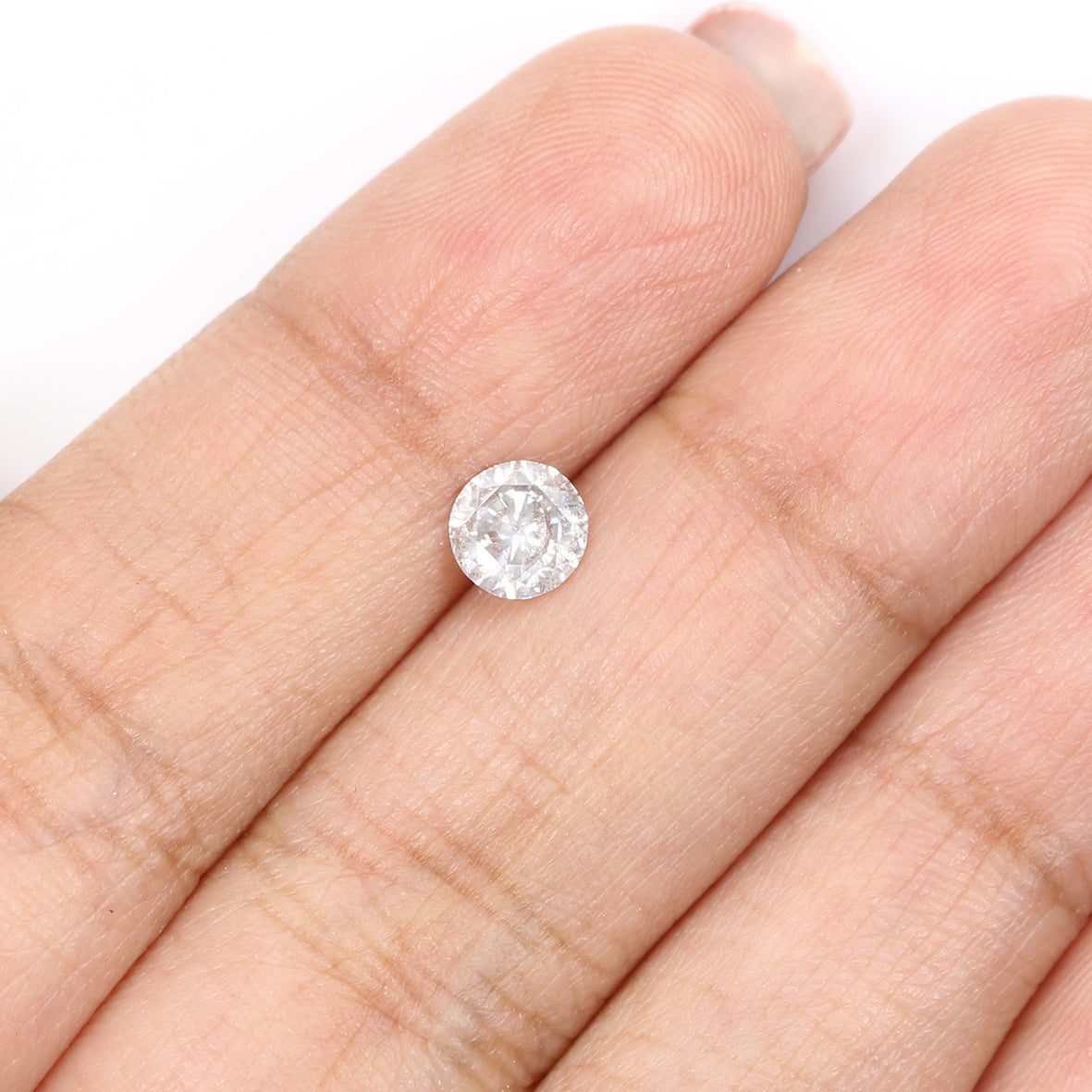 0.69 CT Natural Loose Round Shape Diamond Salt And Pepper Round Diamond 5.50 MM Natural Black Grey Color Round Brilliant Cut Diamond LQ482