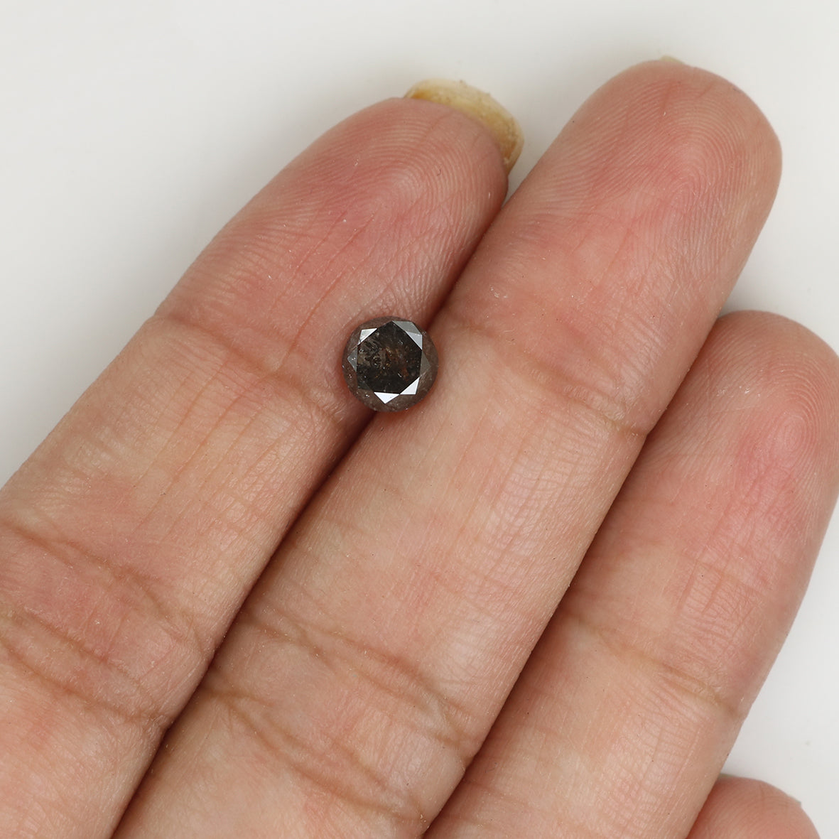 0.84 CT Natural Loose Round Shape Diamond Black Grey Color Round Cut Diamond 5.50 MM Salt And Pepper Round Brilliant Cut Diamond LQ8031