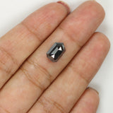 Natural Loose Shield Salt And Pepper Diamond Black Grey Color 2.26 CT 9.60 MM Shield Shape Rose Cut Diamond L8216