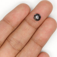 0.72 Ct Natural Loose Diamond, Round Rose Cut Diamond, Black Diamond, Gray Diamond, Salt and Pepper Diamond, Rose Cut Diamond L697