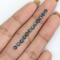 Natural Loose Rose Cut Blue Color Diamond 2.62 CT 3.30 MM Round Rose Cut Shape Diamond L5057