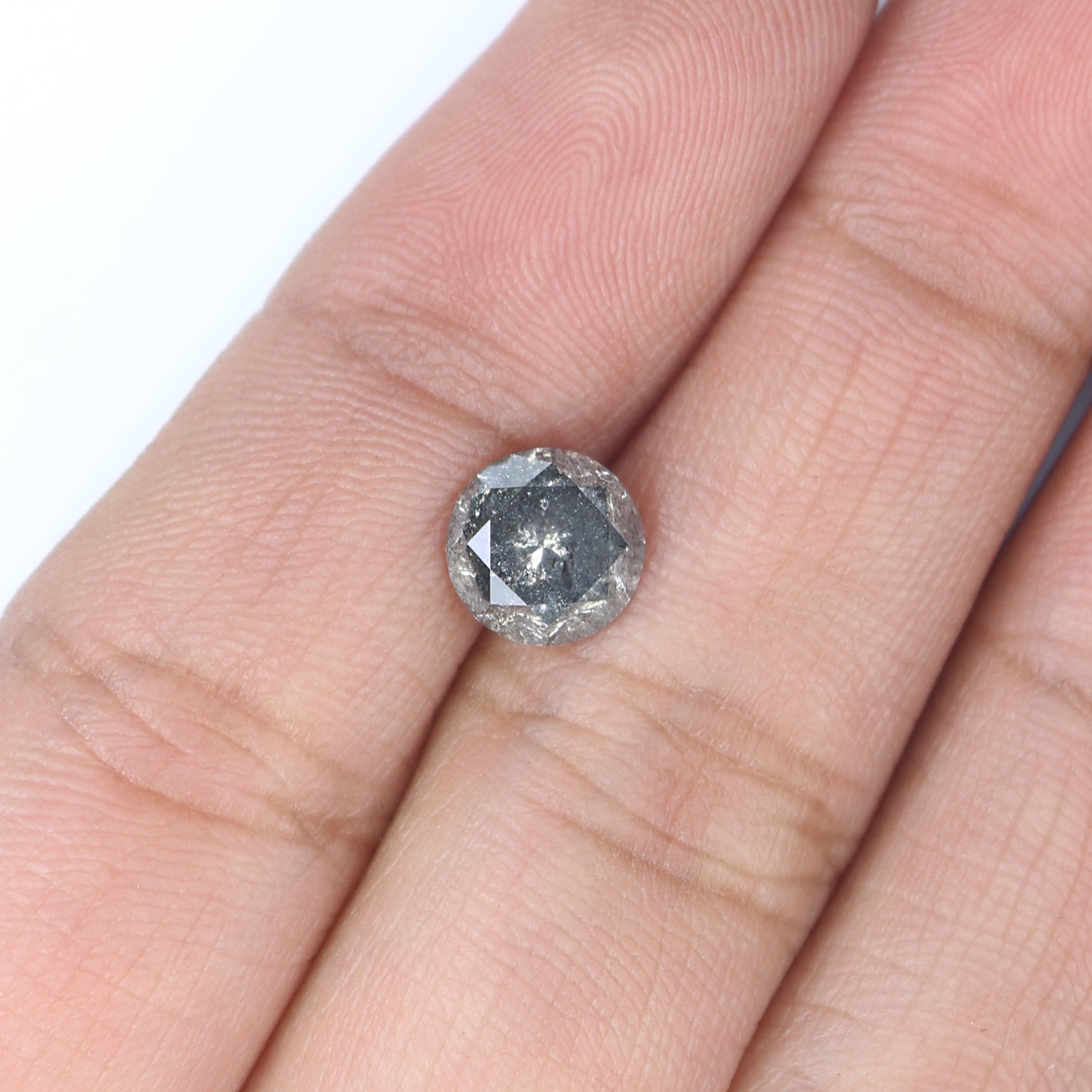Natural Loose Round Diamond, Salt And Pepper Round Diamond, Natural Loose Diamond, Round Brilliant Cut Diamond, 1.44 CT Round Shape KDL2739