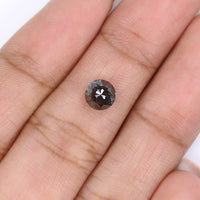 Natural Loose Rose Cut Black Color Diamond 0.98 CT 5.50 MM Round Rose Cut Shape Diamond L063