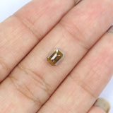 Natural Loose Emerald Shape Brown Color Diamond 0.72 CT 5.95 MM Emerald Shape Rose Cut Diamond L333