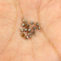 2.42 CT Natural Loose Bead Shape Diamond Brown Color Bead Cut Diamond 2.70 MM Natural Loose Diamond Bead Rose Cut Diamond LQ1736