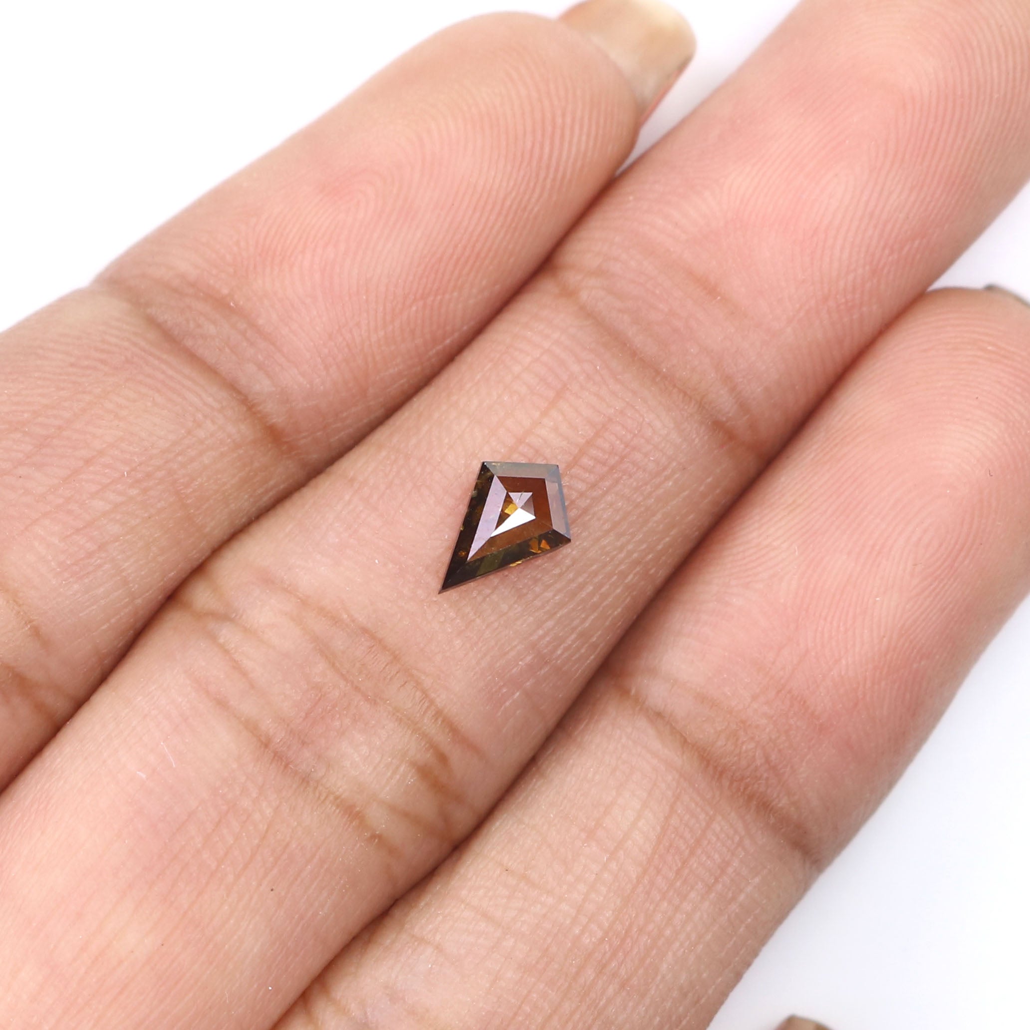 0.38 CT Natural Loose Kite Shape Diamond Brown Color Kite Shape Diamond 7.20 MM Natural Loose Diamond Brown Kite Rose Cut Diamond LQ9541