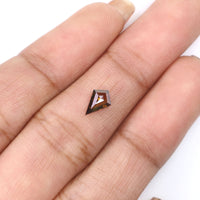 Natural Loose Kite Diamond Brown Color 0.38 CT 7.18 MM Kite Shape Rose Cut Diamond L9541