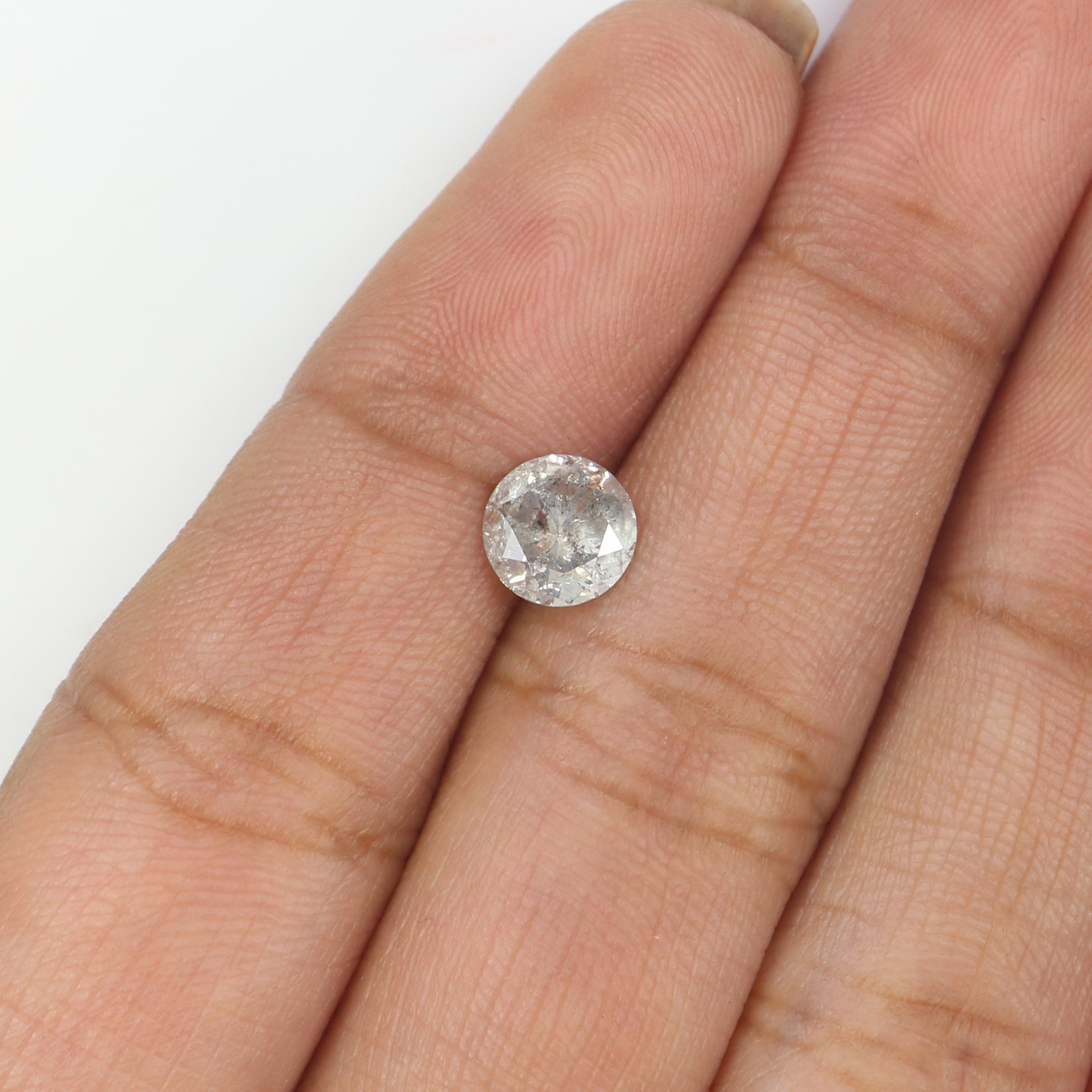 1.06 CT Natural Loose Round Shape Diamond Grey Color Round Cut Diamond 6.10 MM Natural Salt And Pepper Round Brilliant Cut Diamond QL2719