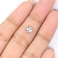 Natural Loose Rose Cut Salt And Pepper Diamond Grey Color 0.74 CT 5.50 MM Round Rose Cut Shape Diamond L8578
