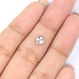 Natural Loose Rose Cut Salt And Pepper Diamond Grey Color 0.74 CT 5.50 MM Round Rose Cut Shape Diamond L8578