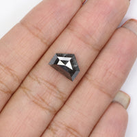 Natural Loose Antique Diamond Black Grey Color 2.70 CT 9.95 MM Antique Shape Rose Cut Diamond L8254
