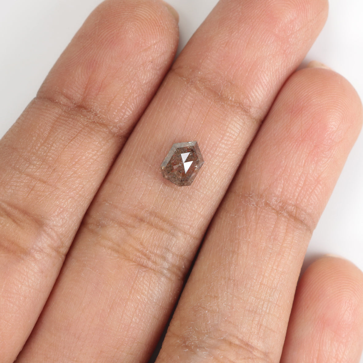 1.05 CT Natural Loose Shield Shape Diamond Brown Color Shield Cut Diamond 6.55 MM Natural Loose Brown Diamond Shield Rose Cut Diamond LQ9237