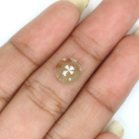 Natural Loose Rose Cut Brown Color Diamond 1.62 CT 8.00 MM Round Rose Cut Shape Diamond L7962