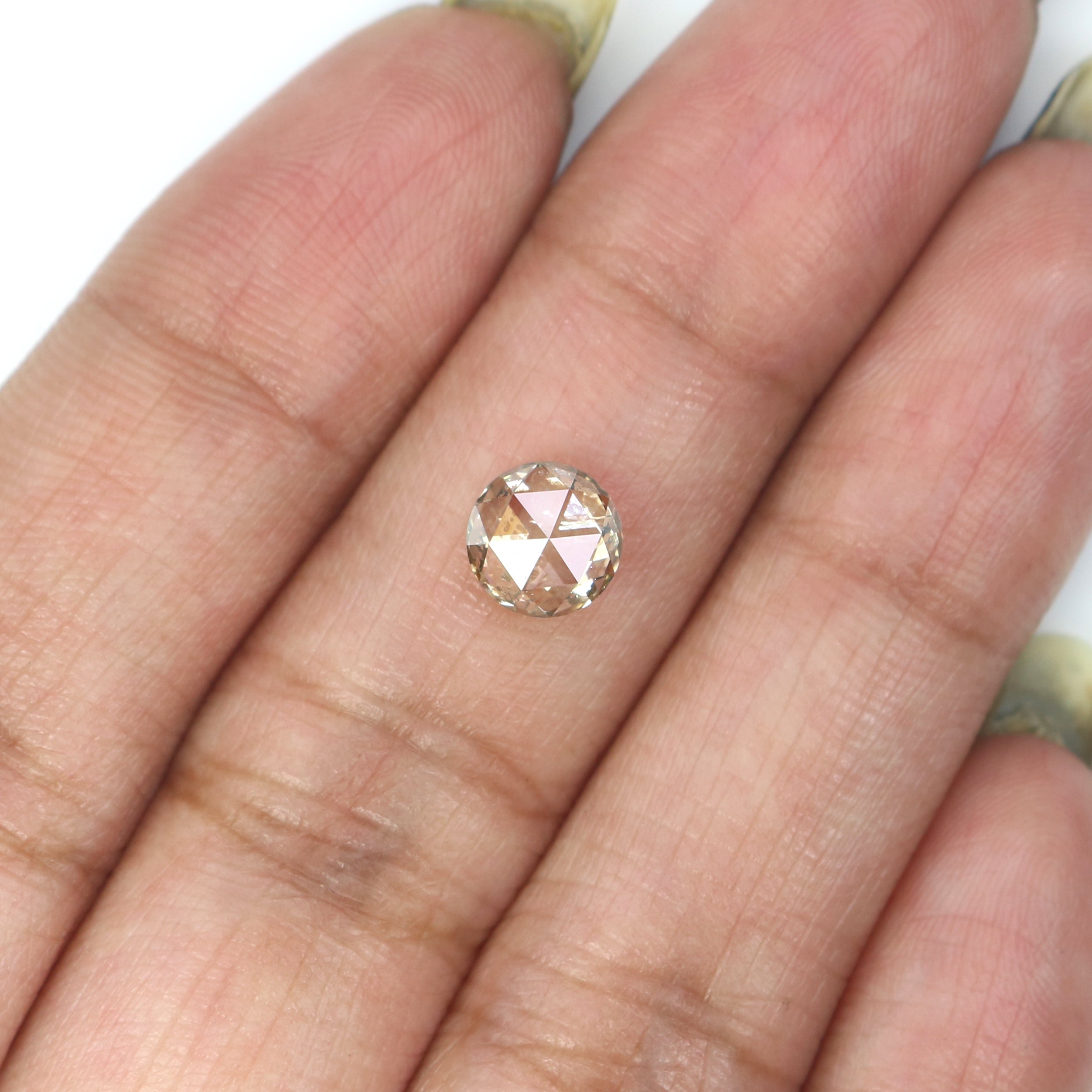 Natural Loose Round Rose Cut Diamond White - J Color 1.12 CT 6.39 MM Round Shape Rose Cut Diamond L2624