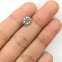 1.96 Ct Natural Loose Diamond, Round Brilliant Cut, Salt Pepper Diamond, Black Diamond, Gray Diamond, Rustic Diamond, Round Cut Diamond KDL891