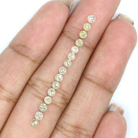 Natural Loose Round Rose Cut Light Yellow Color Diamond 1.28 CT 2.50 MM Round Rose Cut Shape Diamond KR652