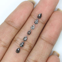 Natural Loose Pear Diamond, Salt And Pepper Pear Diamond, Natural Loose Diamond, Pear Rose Cut Diamond, 0.94 CT Pear Cut Diamond L2734