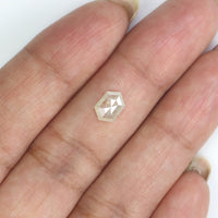 Natural Loose Hexagon Diamond Grey Color 0.64 CT 7.17 MM Hexagon Shape Rose Cut Diamond KDK2613