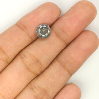1.83 Ct Natural Loose Diamond, Round Brilliant Cut, Salt Pepper Diamond, Black Diamond, Gray Diamond, Rustic Diamond, Round Cut Diamond KDL903