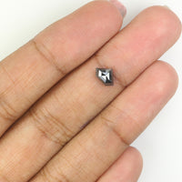 Natural Loose Shield Salt And Pepper Diamond Black Color 0.63 CT 4.80 MM Shield Shape Rose Cut Diamond L1020