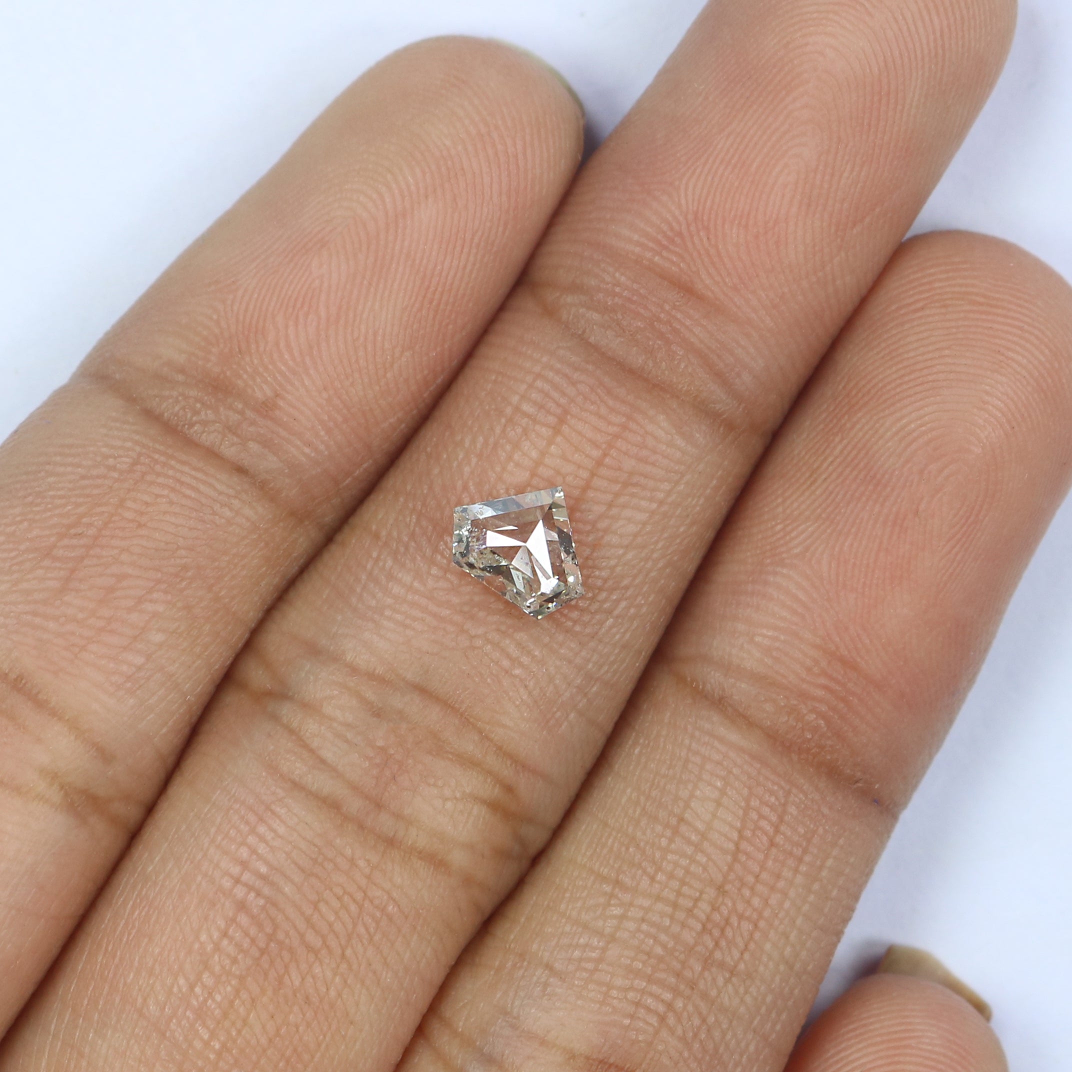 Natural Loose Shield Diamond White-G Color 0.67 CT 5.17 MM Shield Shape Rose Cut Diamond L2631
