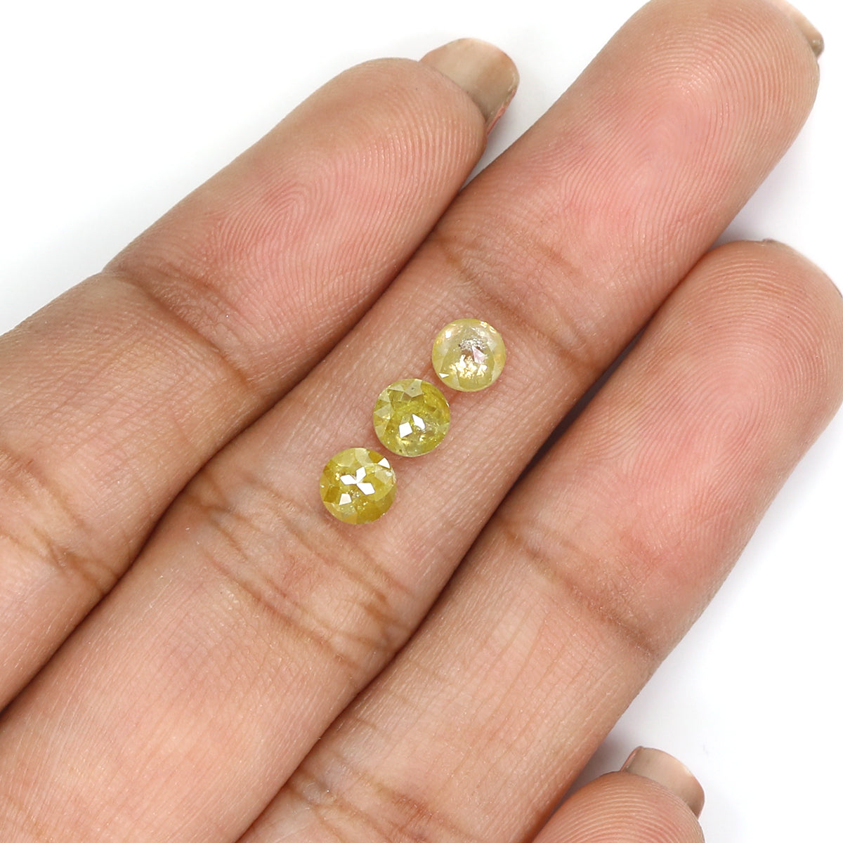 1.28 CT Natural Loose Rose Cut Diamond Yellow Grey Color Round Cut Diamond 4.20 MM Natural Loose Diamond Round Rose Cut Shape Diamond LQ6198