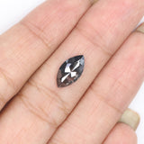 Natural Loose Marquise Salt And Pepper Diamond Black Grey Color 1.81 CT 11.70 MM Marquise Shape Rose Cut Diamond KDL2091