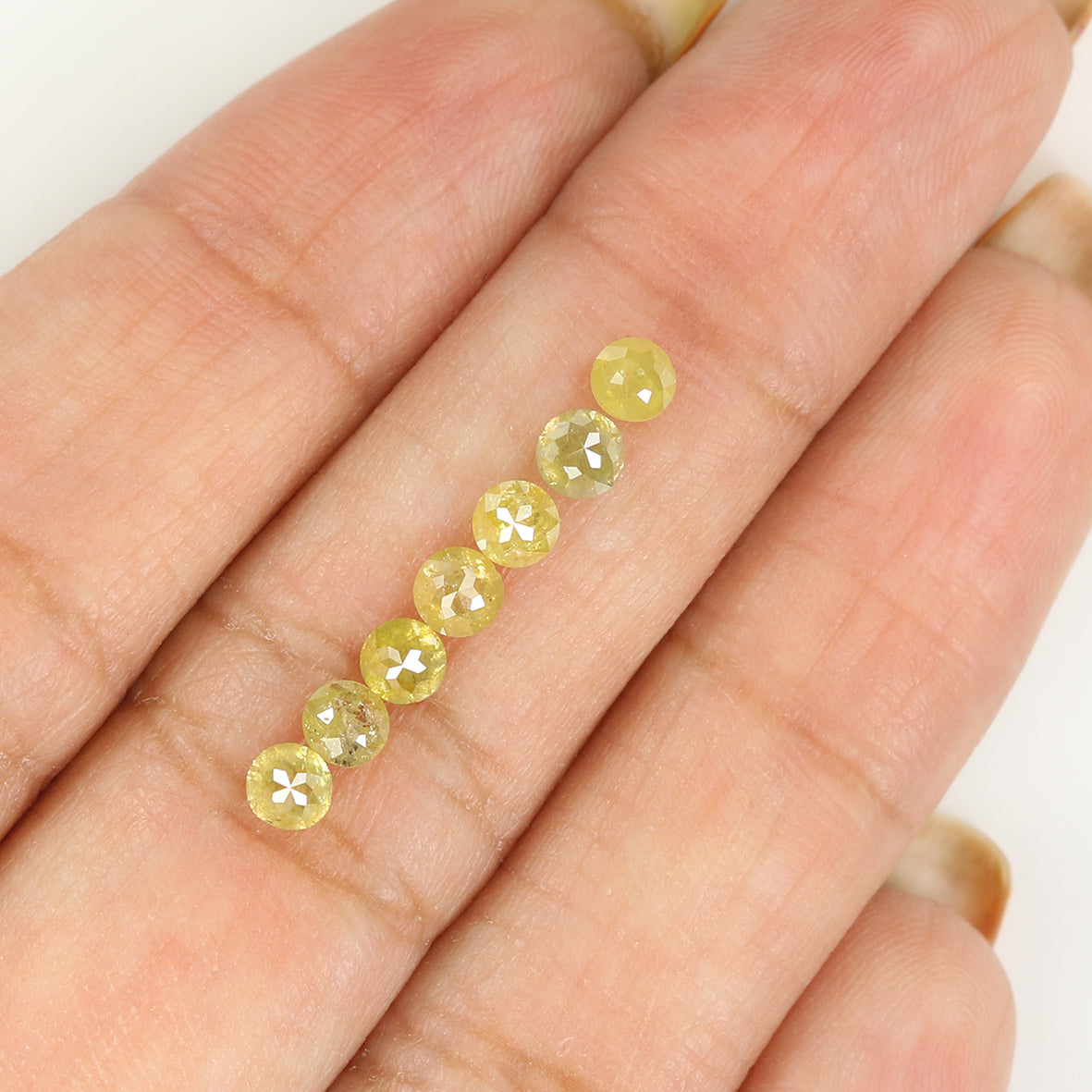 1.42 CT Natural Loose Round Rose Cut Diamond Yellow Color Round Shape Diamond 3.30 MM Natural Yellow Color Round Rose Cut Diamond LQ1740