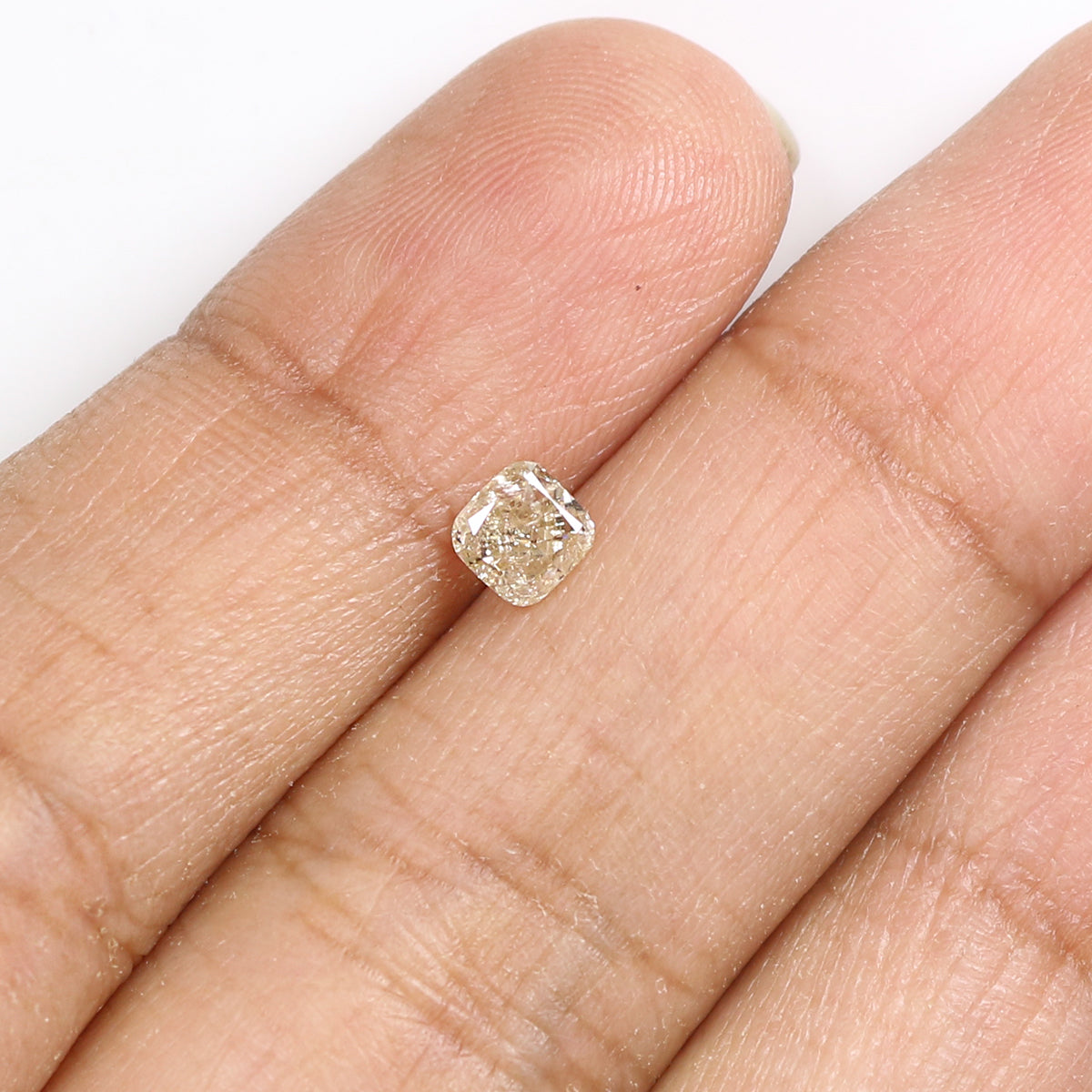 0.39 CT Natural Loose Cushion Shape Diamond Grey Color Cushion Cut Diamond 4.30 MM Natural Yellow Color Cushion Brilliant Cut Diamond LQ7452