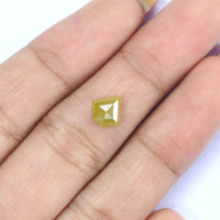 Natural Loose Shield Yellow Color Diamond 1.19 CT 7.30 MM Shield Shape Rose Cut Diamond L9638