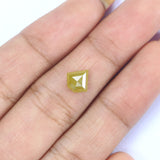 Natural Loose Shield Yellow Color Diamond 1.19 CT 7.30 MM Shield Shape Rose Cut Diamond L9638
