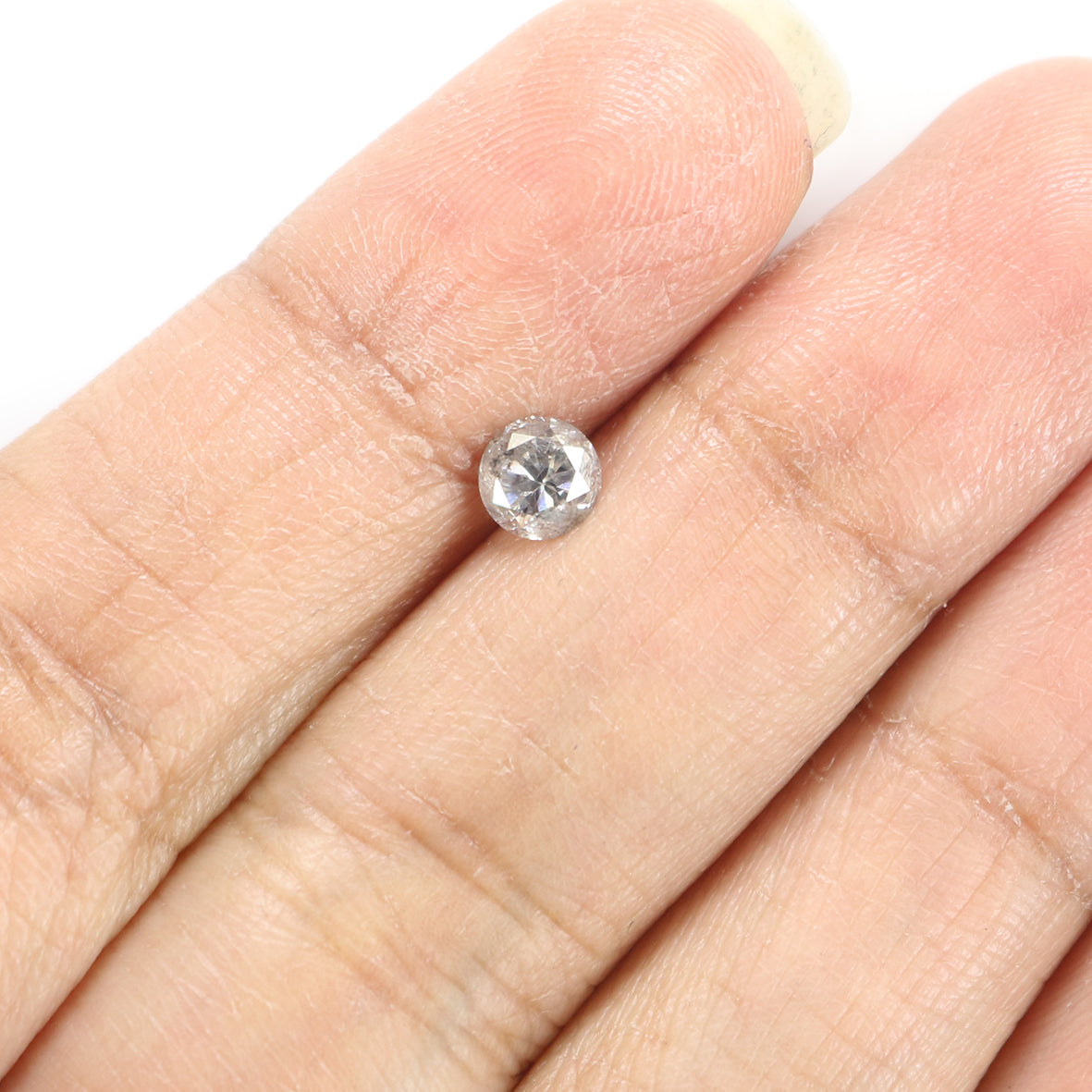 0.52 CT Natural Loose Round Shape Diamond Salt And Pepper Round Diamond 4.70 MM Natural Black Gray Color Round Brilliant Cut Diamond LQ2005
