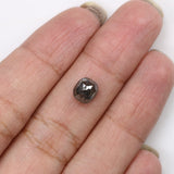Natural Loose Cushion Grey Color Diamond 1.32 CT 6.40 MM Cushion Shape Rose Cut Diamond L8793