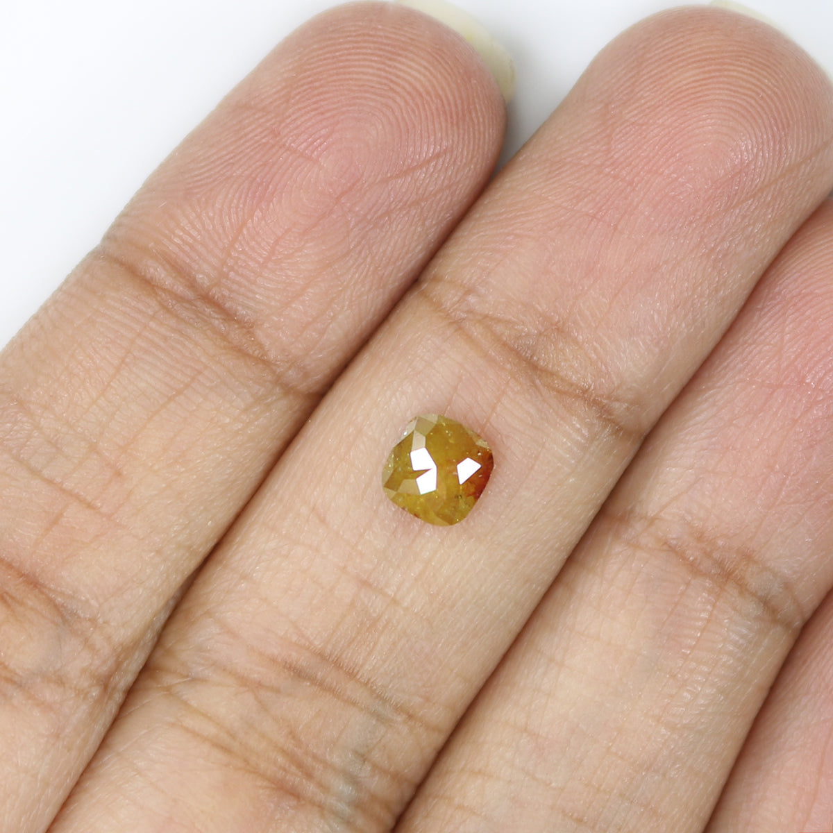 0.67 CT Natural Loose Cushion Shape Diamond Yellow Color Cushion Cut Diamond 5.30 MM Natural Loose Diamond Cushion Rose Cut Diamond LQ1990