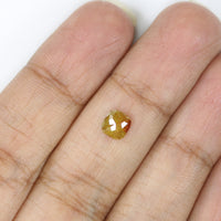 Natural Loose Cushion Yellow Color Diamond 0.67 CT 5.25 MM Cushion Shape Rose Cut Diamond L1990