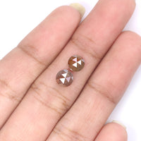 Natural Loose Round Rose Cut Grey Brown Color Diamond 1.44 CT 5.40 MM Round Rose Cut Shape Diamond L7792