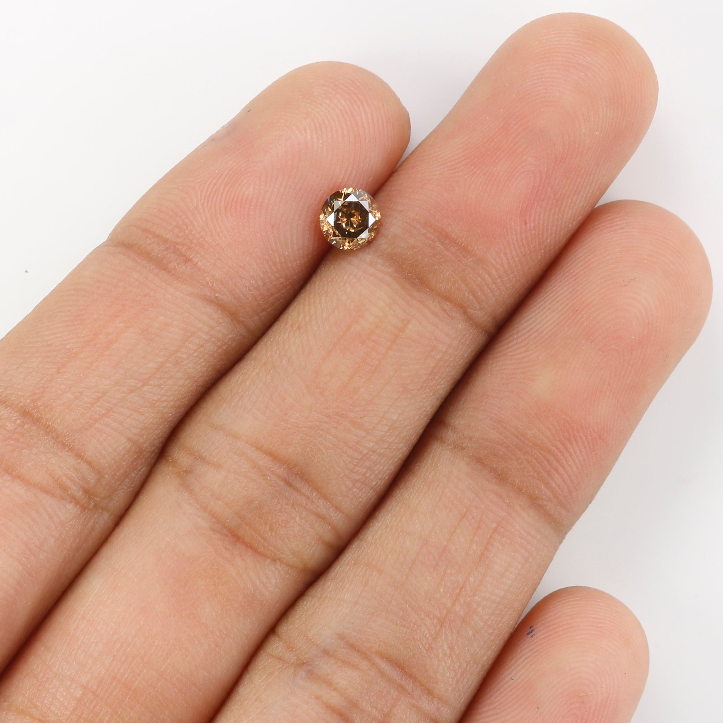 0.39 Ct Natural Loose Round Shape Diamond Brown Color Round Cut Diamond 4.65 MM Natural Loose Brown Color Round Brilliant Cut Diamond LQ672