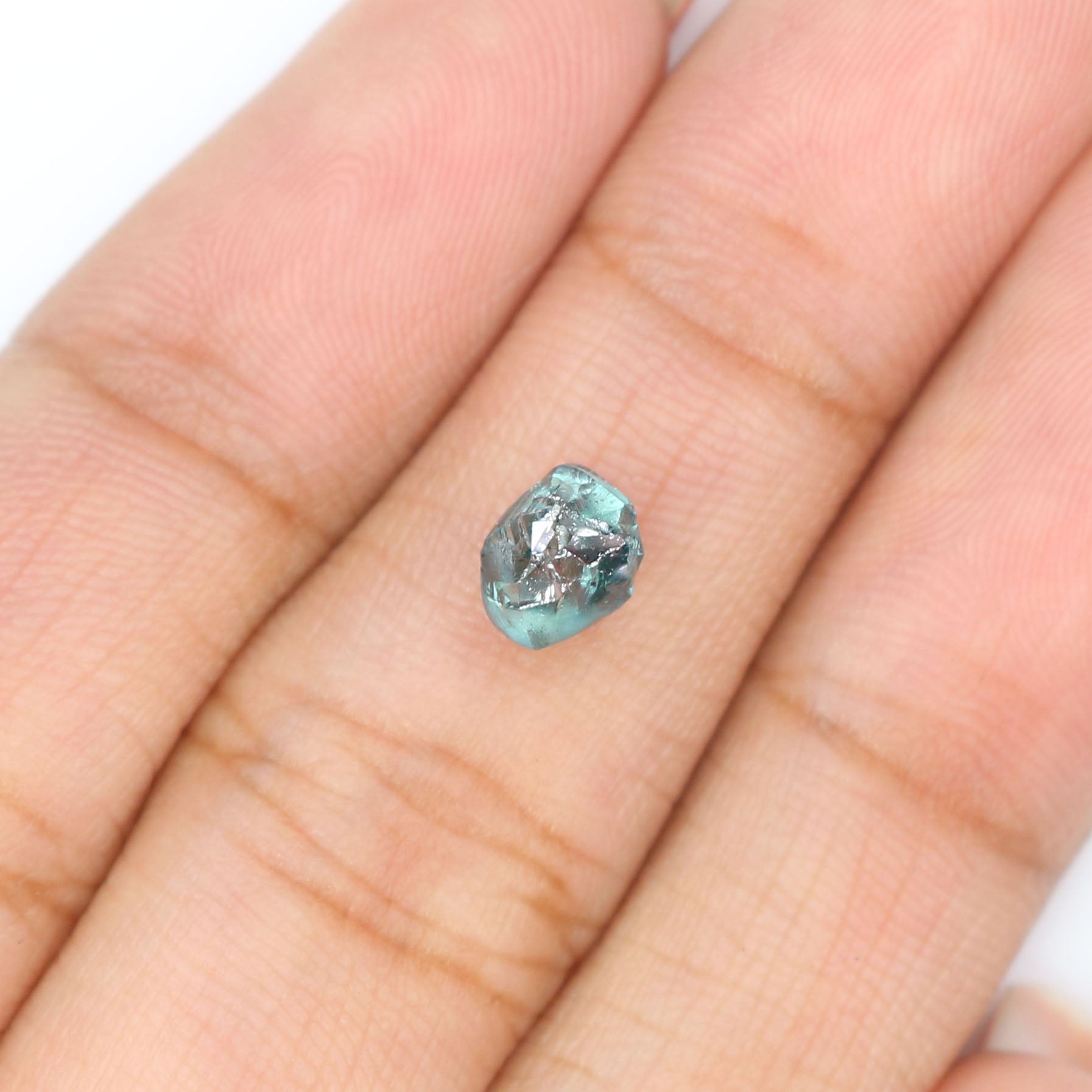 Natural Loose Rough Blue Color Diamond 1.12 CT 6.10 MM Rough Irregular Cut Diamond KDL2319