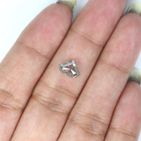Natural Loose Shield Salt And Pepper Diamond Black Grey Color 1.25 CT 6.22 MM Shield Shape Rose Cut Diamond L2609