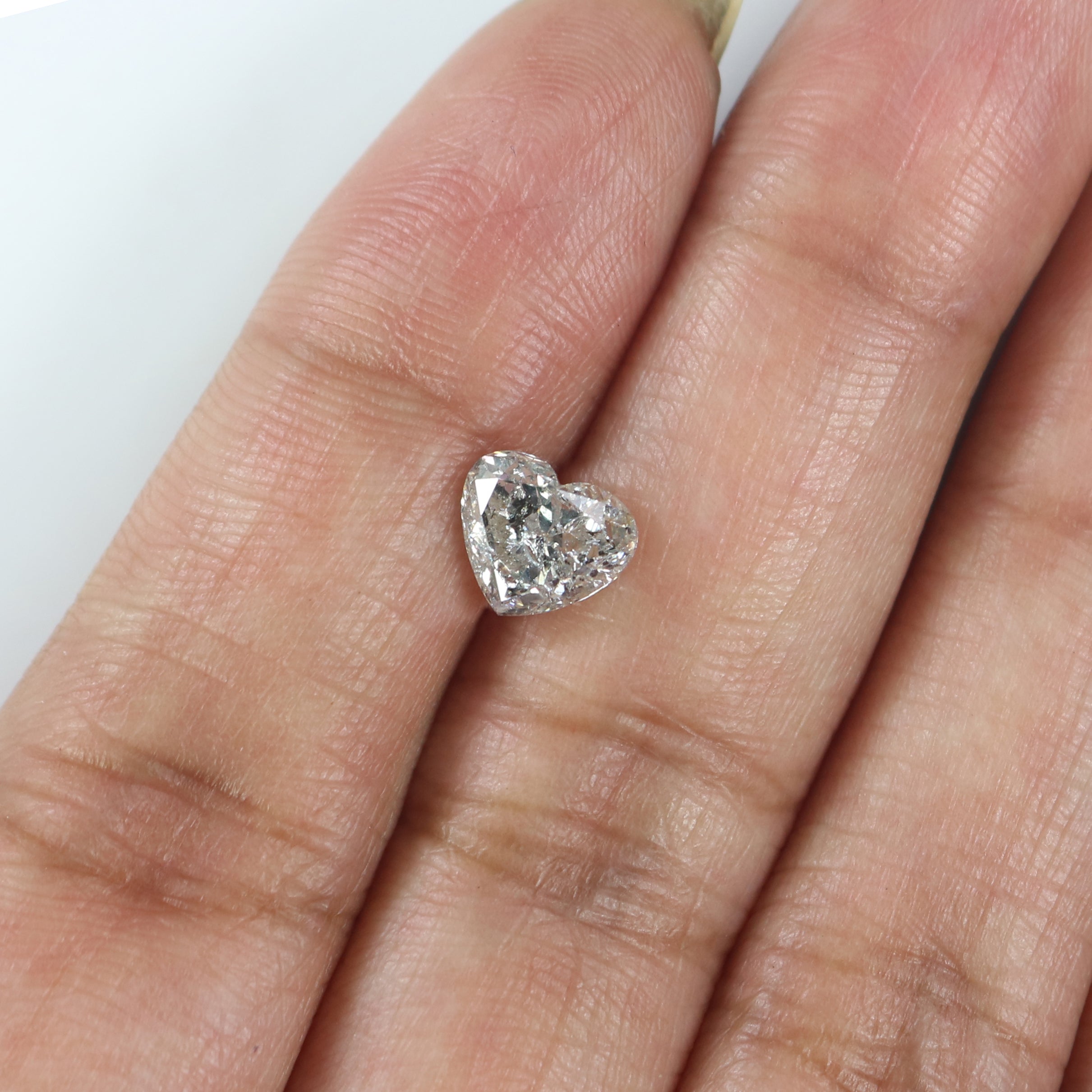 Natural Loose Heart Diamond White - G Color 1.44 CT 6.38 MM Heart Shape Brilliant Cut Diamond KDL2629