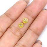 Natural Loose Rose Cut Yellow Color Diamond 1.55 CT 4.91 MM Round Rose Cut Shape Diamond KDK2508