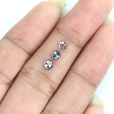 Natural Loose Rose Cut Salt And Pepper Diamond Black Grey Color 0.73 CT 3.50 MM Round Rose Cut Shape Diamond KR2033