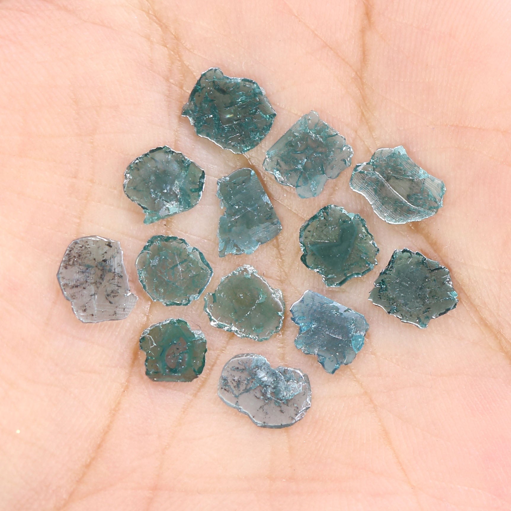 2.75 CT Natural Loose Slice Shape Diamond Blue Color Slice Cut Diamond 5.00 MM Natural Loose Blue Diamond Slice Irregular Cut Diamond LQ9178