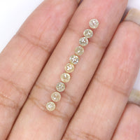Natural Loose Rose Cut Diamond Grey Color 1.54 CT 2.90 MM Round Rose Cut Shape Diamond KR122