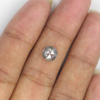 Natural Loose Round Rose Cut Diamond, Salt And Pepper Round Diamond, Natural Loose Diamond, Rose Cut Diamond, 1.05 CT Round Shape L2765