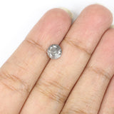 Natural Loose Round Salt And Pepper Diamond Black Grey Color 1.07 CT 6.55 MM Round Brilliant Cut Diamond L9079