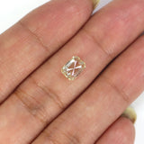 Natural Loose Emerald Shape White - J Color Diamond 1.16 CT 6.67 MM Emerald Shape Rose Cut Diamond L2661