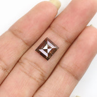Natural Loose Square Diamond Brown Color 1.30 CT 8.00 MM Square Shape Rose Cut Diamond L7433