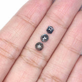 Natural Loose Mix Shape Salt And Pepper Black Grey Color Diamond 1.03 CT 4.35 MM Mix Shape Rose Cut Diamond KDK2328